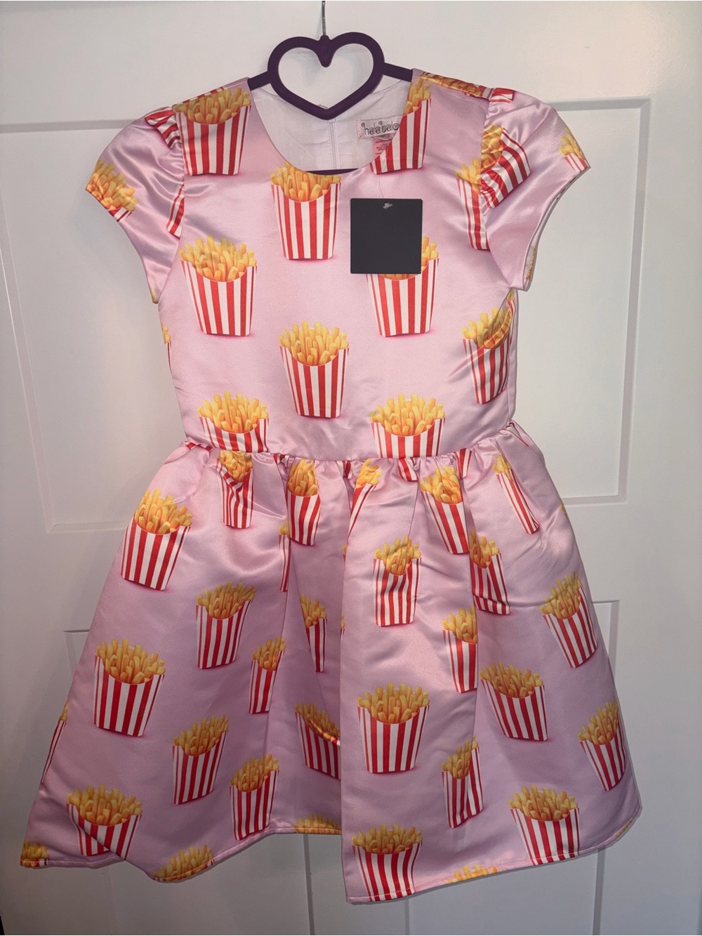Chasing Fireflies Hulabaloo French Fries Dress party Sise 10 NWT